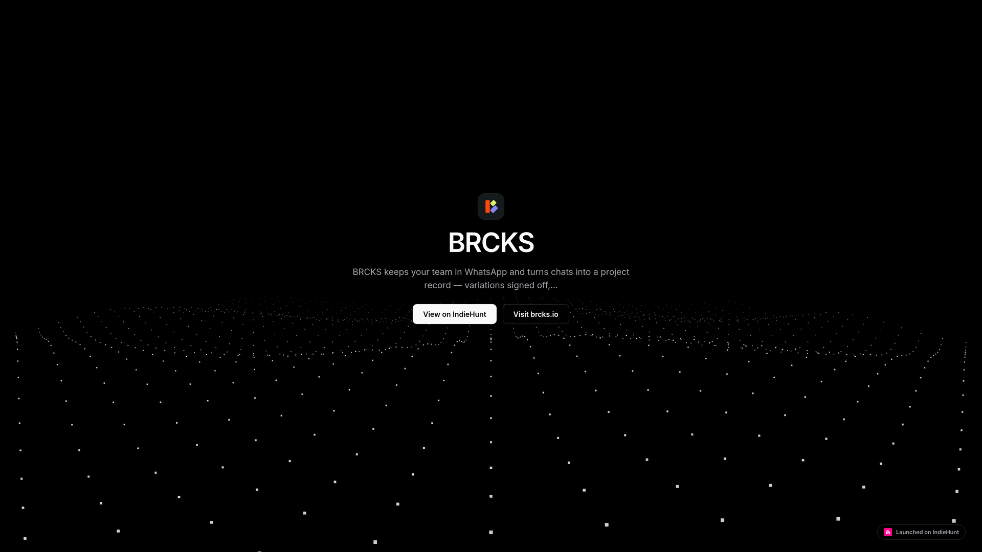 Launch Kit Dotted Hero social media launch graphic example for BRCKS
