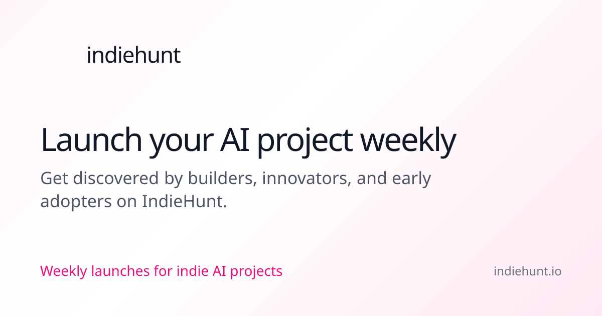 IndieHunt preview