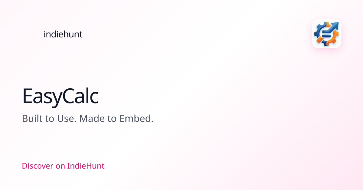 EasyCalc — Productivity Tool | Pricing & Features | IndieHunt