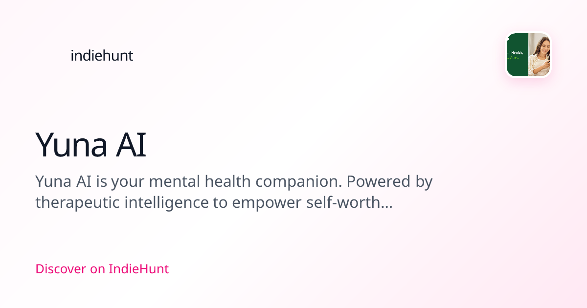Yuna AI | Mental Health Coach